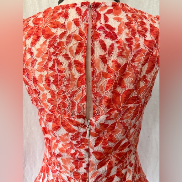BCBG!! Orange and White Lace Sleeveless Dress by BCBGeneration Size 6 - Picture 7 of 15